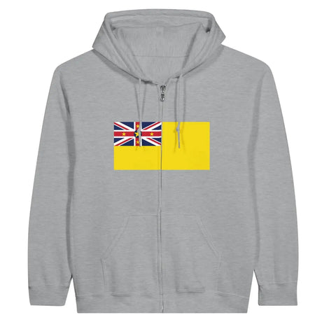 Sweat à capuche à fermeture éclair Drapeau de Niue - Pixelforma 