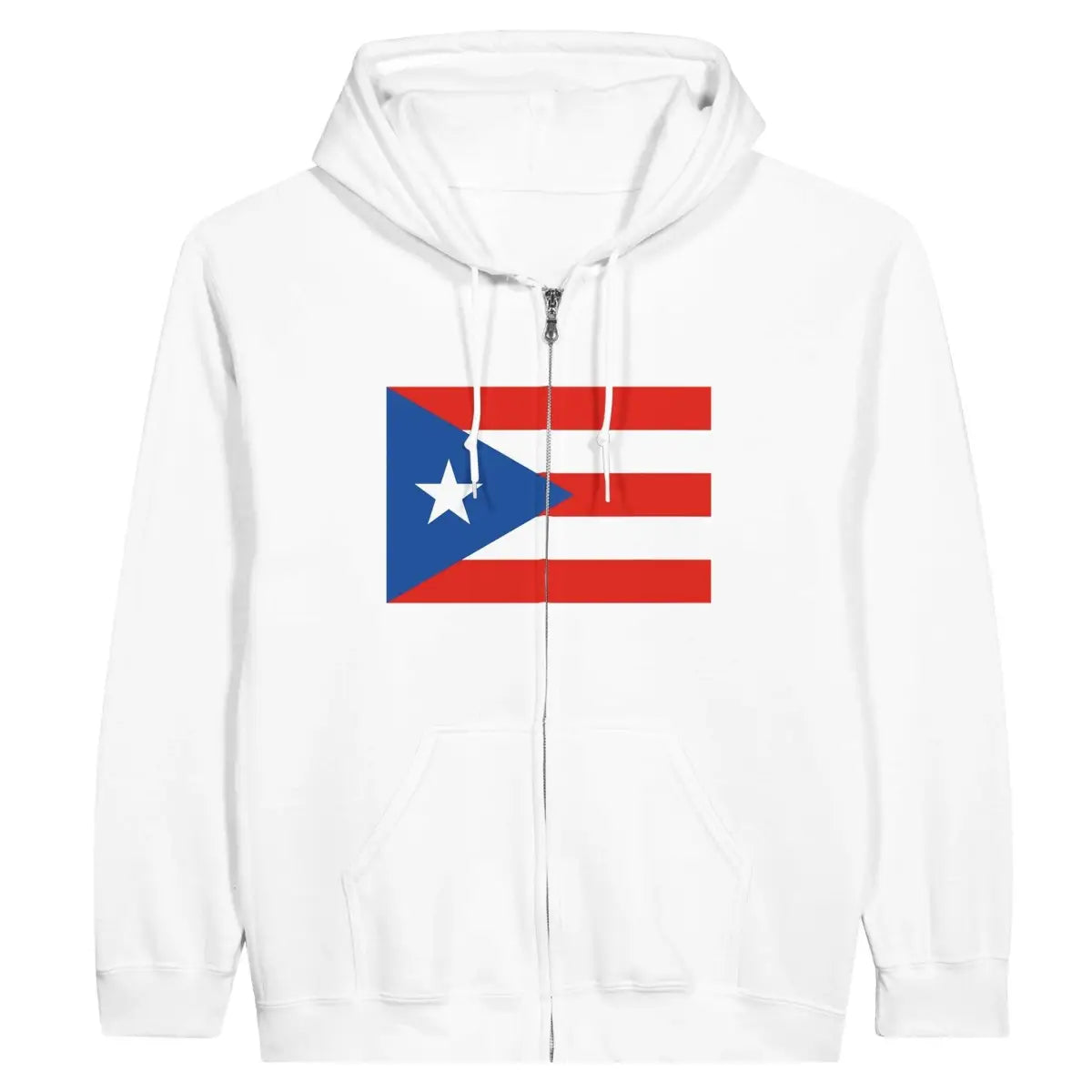 Sweat à capuche à fermeture éclair Drapeau de Porto Rico - Pixelforma 