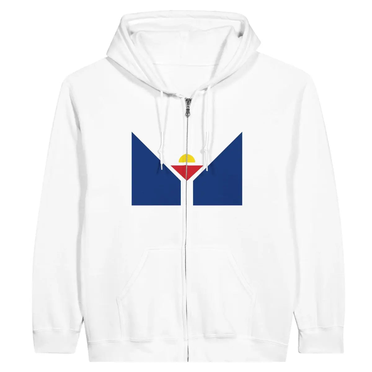 Sweat à capuche à fermeture éclair Drapeau de Saint-Martin antilles française - Pixelforma 