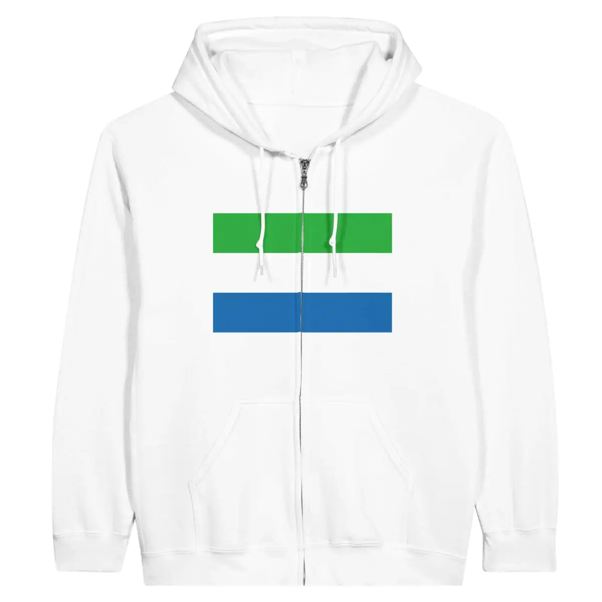 Sweat à capuche à fermeture éclair Drapeau de Sierra Leone - Pixelforma 