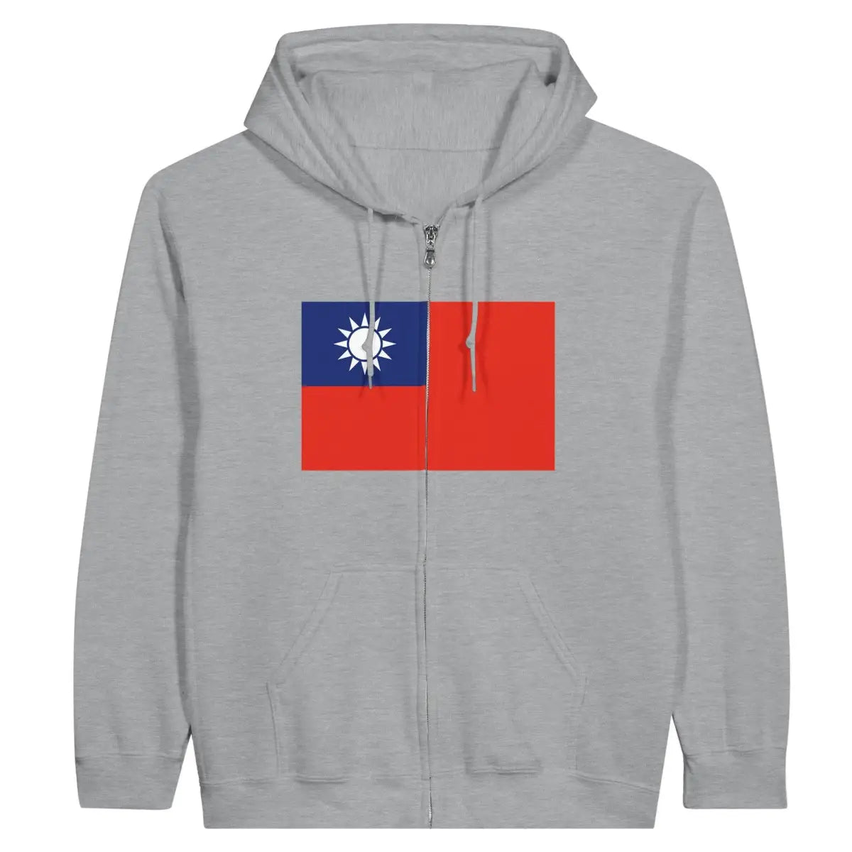 Sweat à capuche à fermeture éclair Drapeau de Taïwan - Pixelforma 