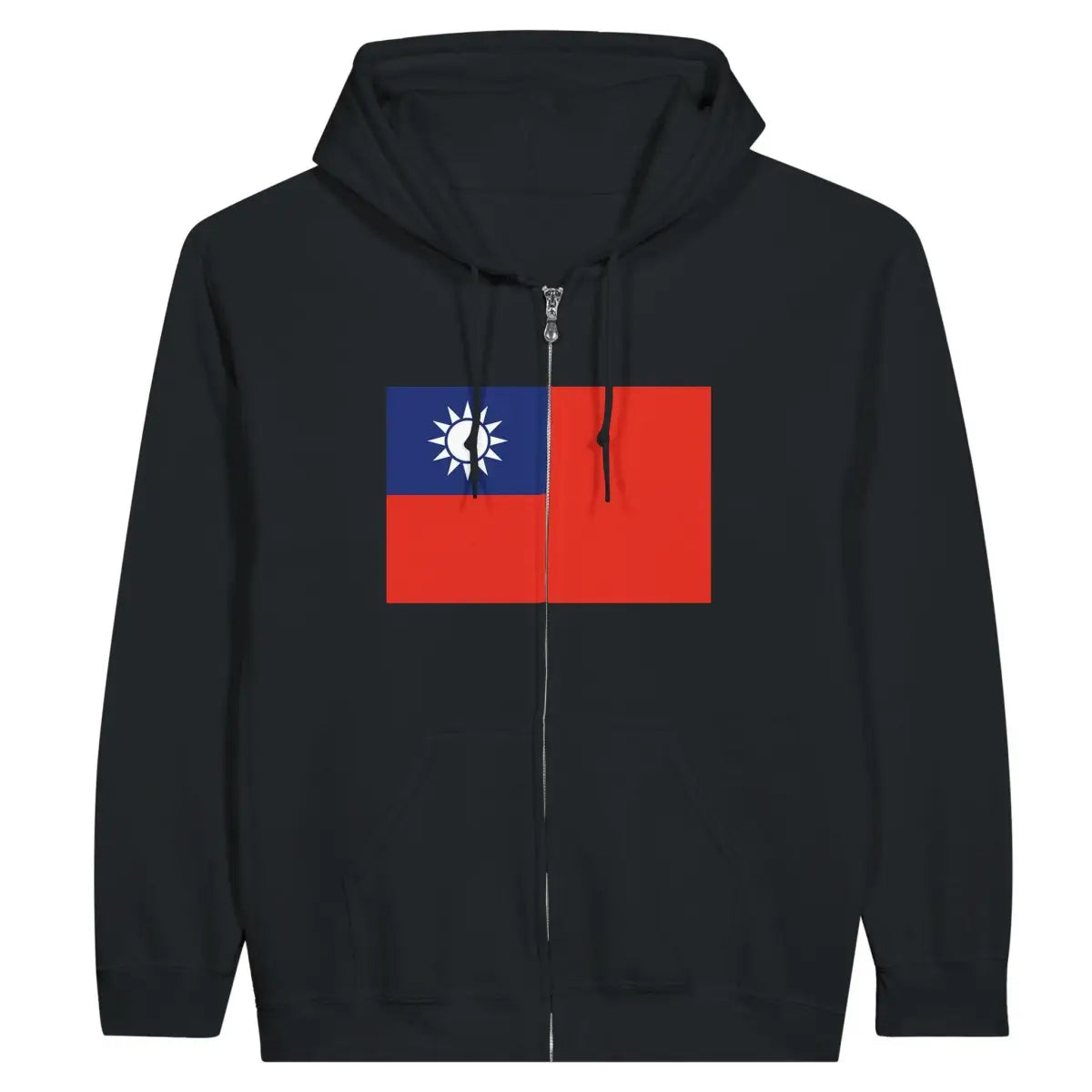 Sweat à capuche à fermeture éclair Drapeau de Taïwan - Pixelforma 