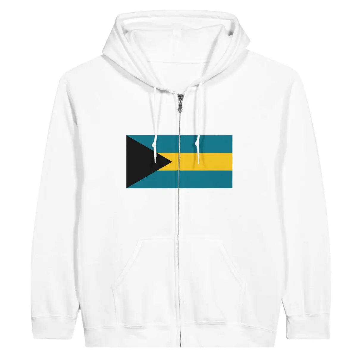 Sweat à capuche à fermeture éclair Drapeau des Bahamas - Pixelforma 