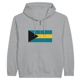 Sweat à capuche à fermeture éclair Drapeau des Bahamas - Pixelforma 