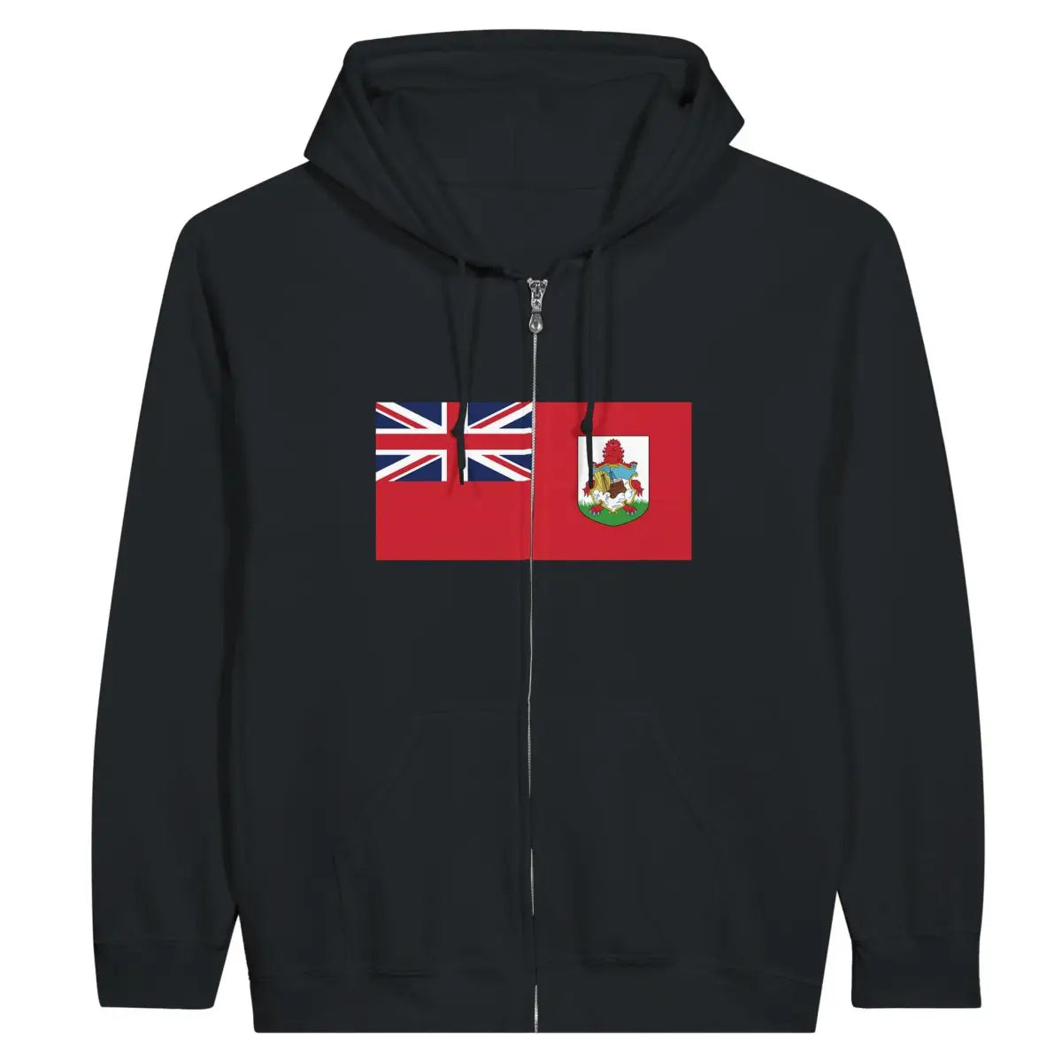 Sweat à capuche à fermeture éclair Drapeau des Bermudes - Pixelforma 