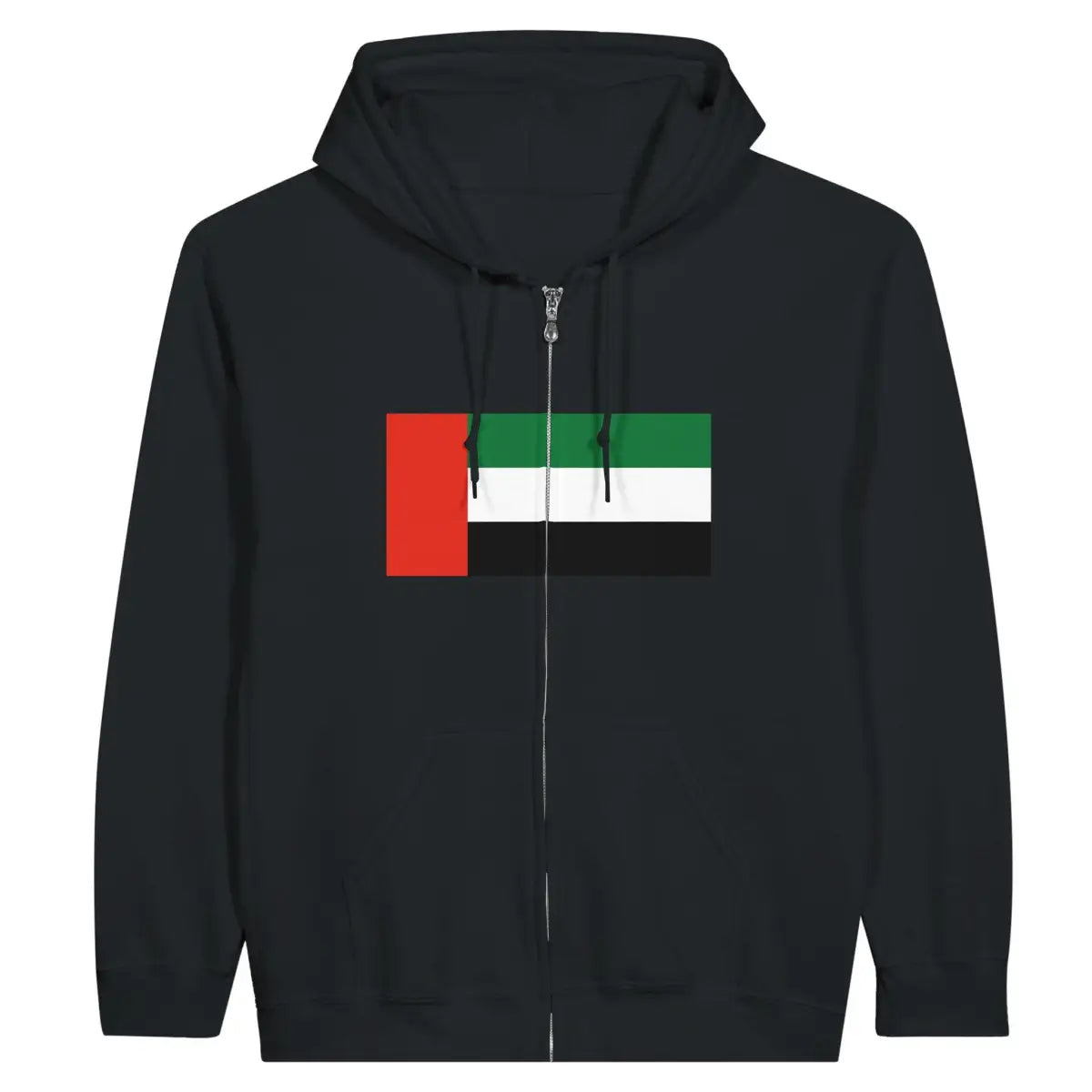 Sweat à capuche à fermeture éclair Drapeau des Émirats arabes unis - Pixelforma 