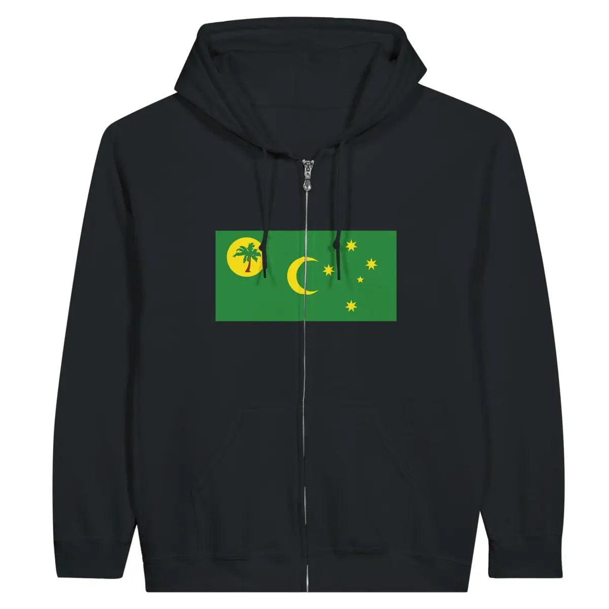 Sweat à capuche à fermeture éclair Drapeau des îles Cocos - Pixelforma 