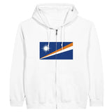 Sweat à capuche à fermeture éclair Drapeau des Îles Marshall - Pixelforma 