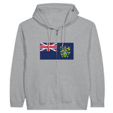 Sweat à capuche à fermeture éclair Drapeau des îles Pitcairn - Pixelforma 