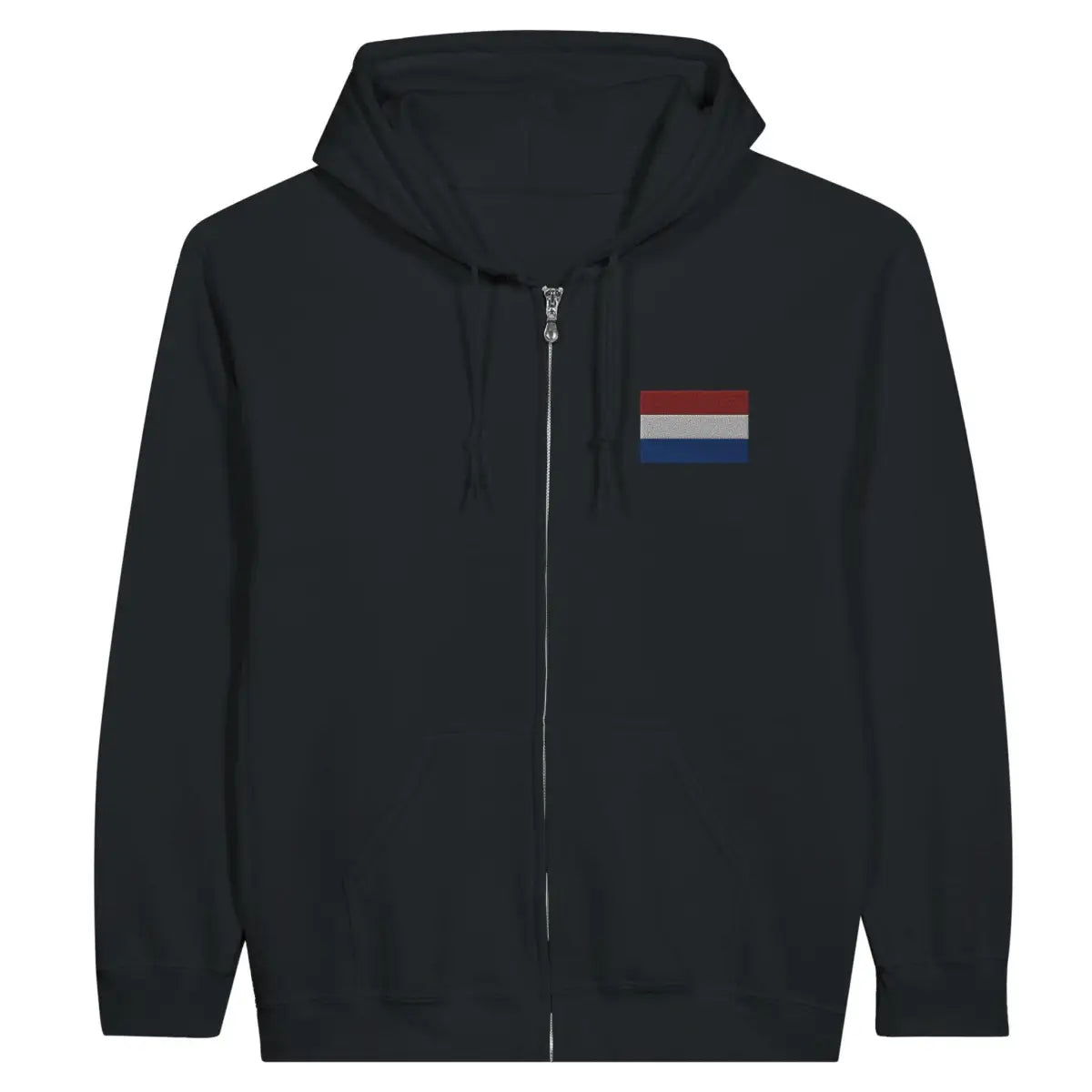 Sweat à capuche à fermeture éclair Drapeau des Pays-Bas en broderie - Pixelforma 