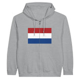 Sweat à capuche à fermeture éclair Drapeau des Pays-Bas - Pixelforma 