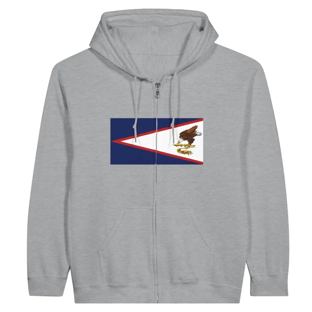 Sweat à capuche à fermeture éclair Drapeau des Samoa américaines - Pixelforma 