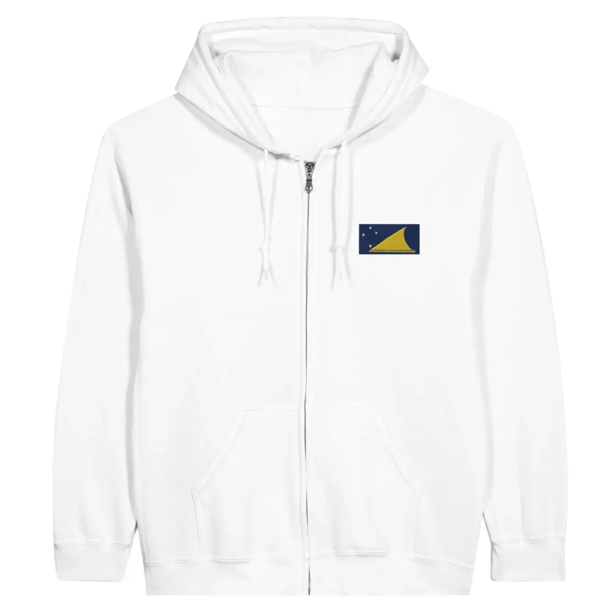 Sweat à capuche à fermeture éclair Drapeau des Tokelau en broderie - Pixelforma 