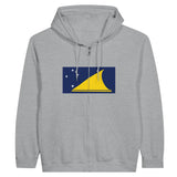 Sweat à capuche à fermeture éclair Drapeau des Tokelau - Pixelforma 