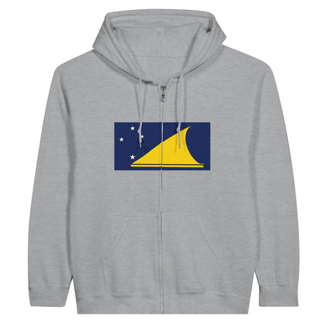 Sweat à capuche à fermeture éclair Drapeau des Tokelau - Pixelforma 