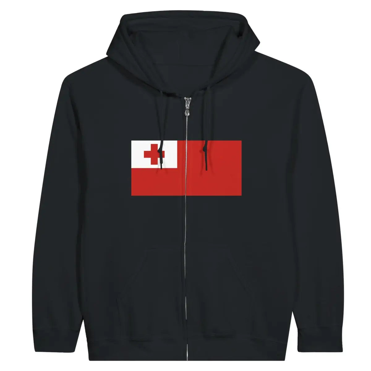 Sweat à capuche à fermeture éclair Drapeau des Tonga - Pixelforma 