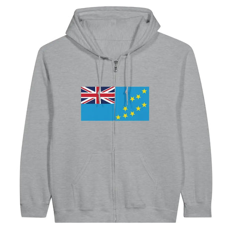 Sweat à capuche à fermeture éclair Drapeau des Tuvalu - Pixelforma 