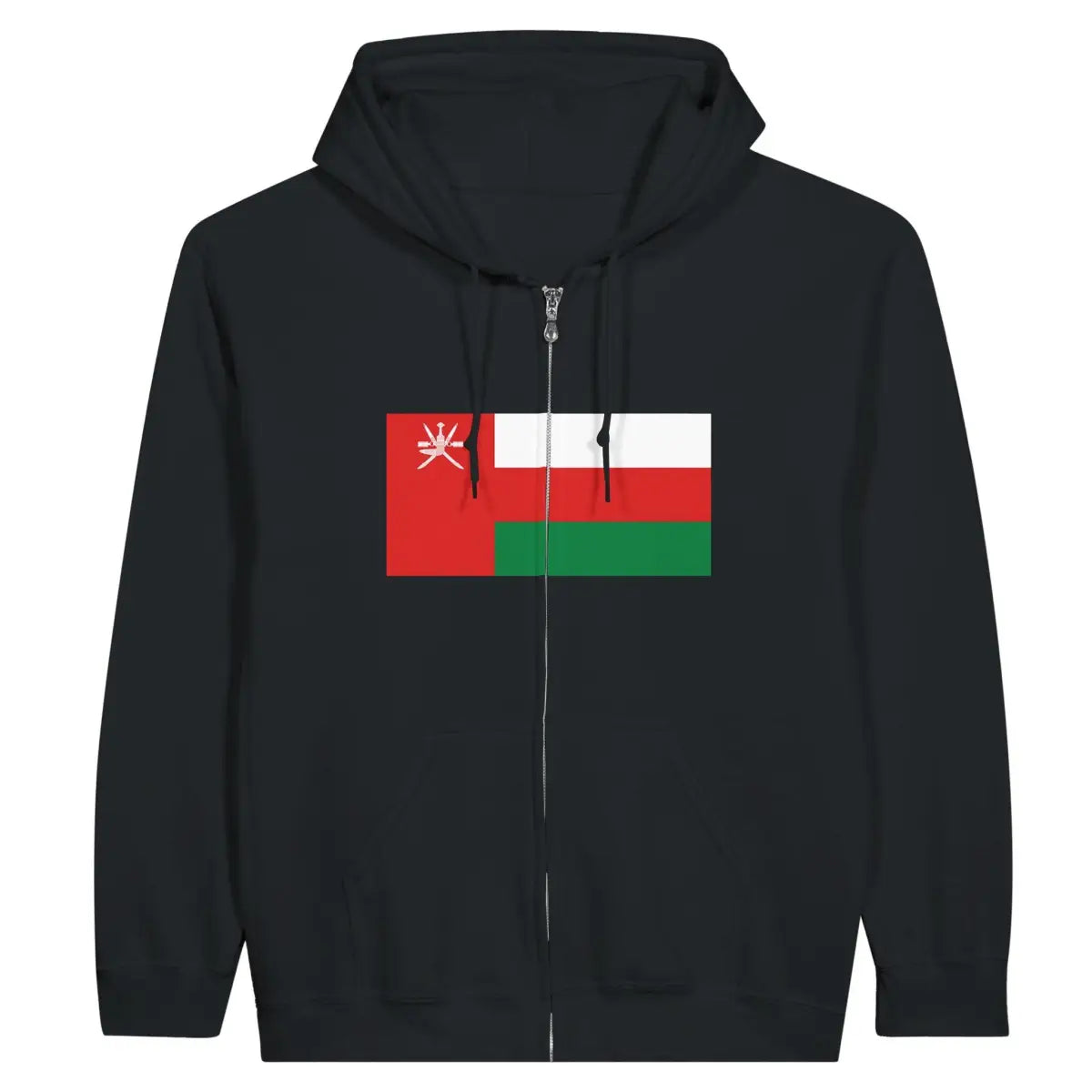 Sweat à capuche à fermeture éclair Drapeau d'Oman - Pixelforma 