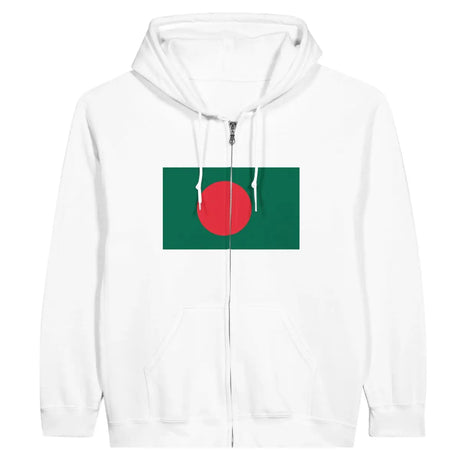 Sweat à capuche à fermeture éclair Drapeau du Bangladesh - Pixelforma 