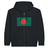 Sweat à capuche à fermeture éclair Drapeau du Bangladesh - Pixelforma 