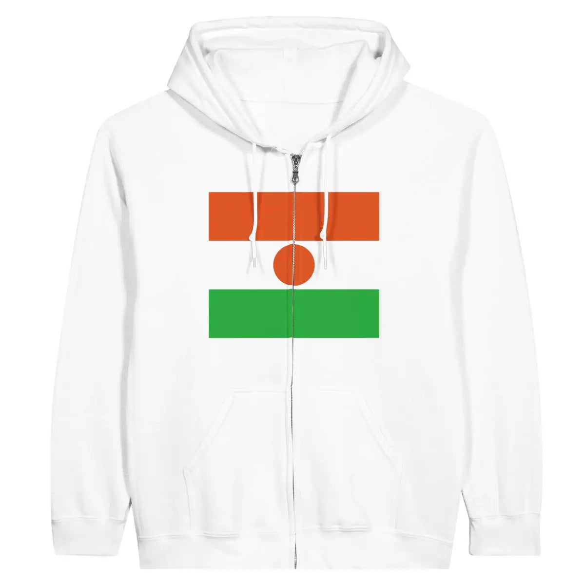 Sweat à capuche à fermeture éclair Drapeau du Niger - Pixelforma 