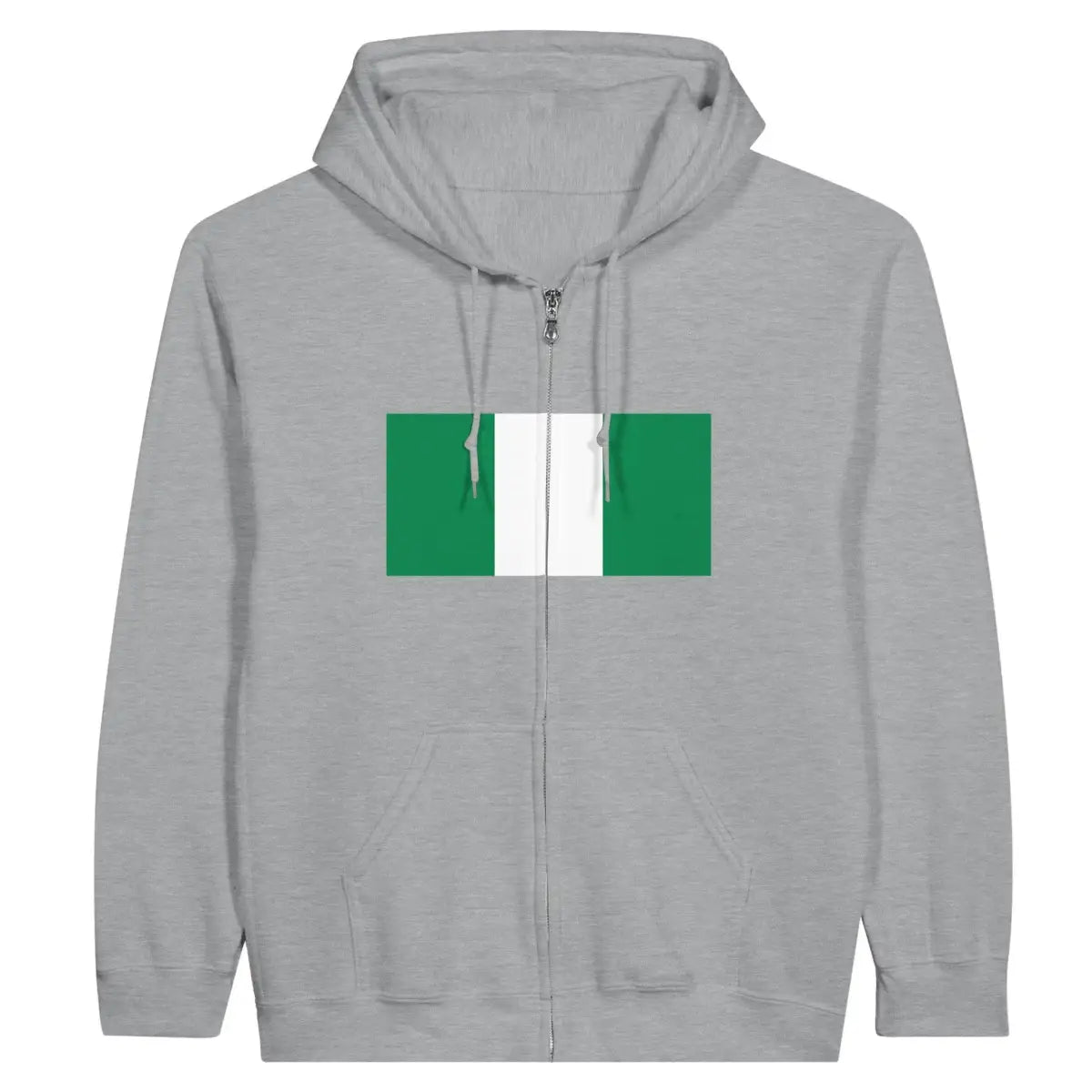 Sweat à capuche à fermeture éclair Drapeau du Nigeria - Pixelforma 