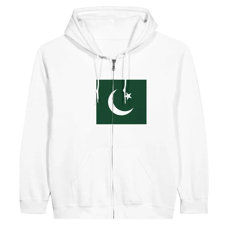 Sweat à capuche à fermeture éclair Drapeau du Pakistan - Pixelforma 