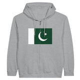 Sweat à capuche à fermeture éclair Drapeau du Pakistan - Pixelforma 