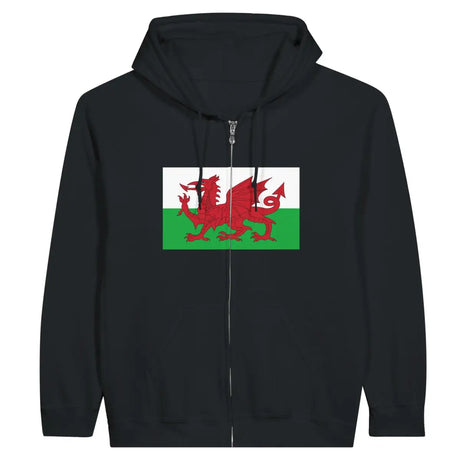 Sweat à capuche à fermeture éclair Drapeau du pays de Galles - Pixelforma 