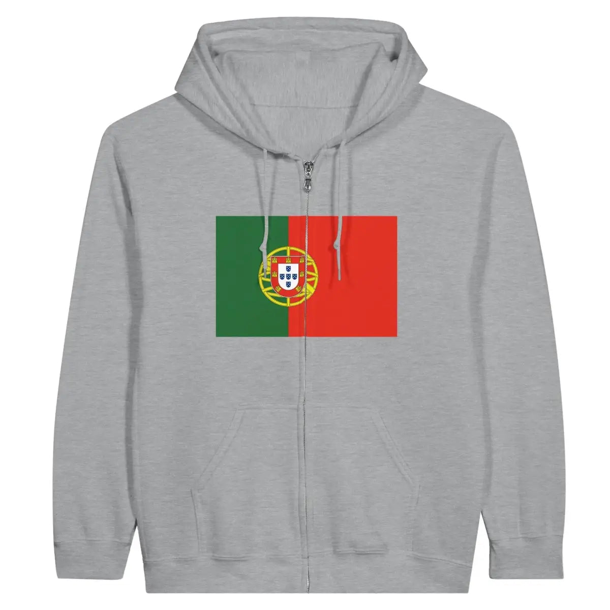 Sweat à capuche à fermeture éclair Drapeau du Portugal - Pixelforma 