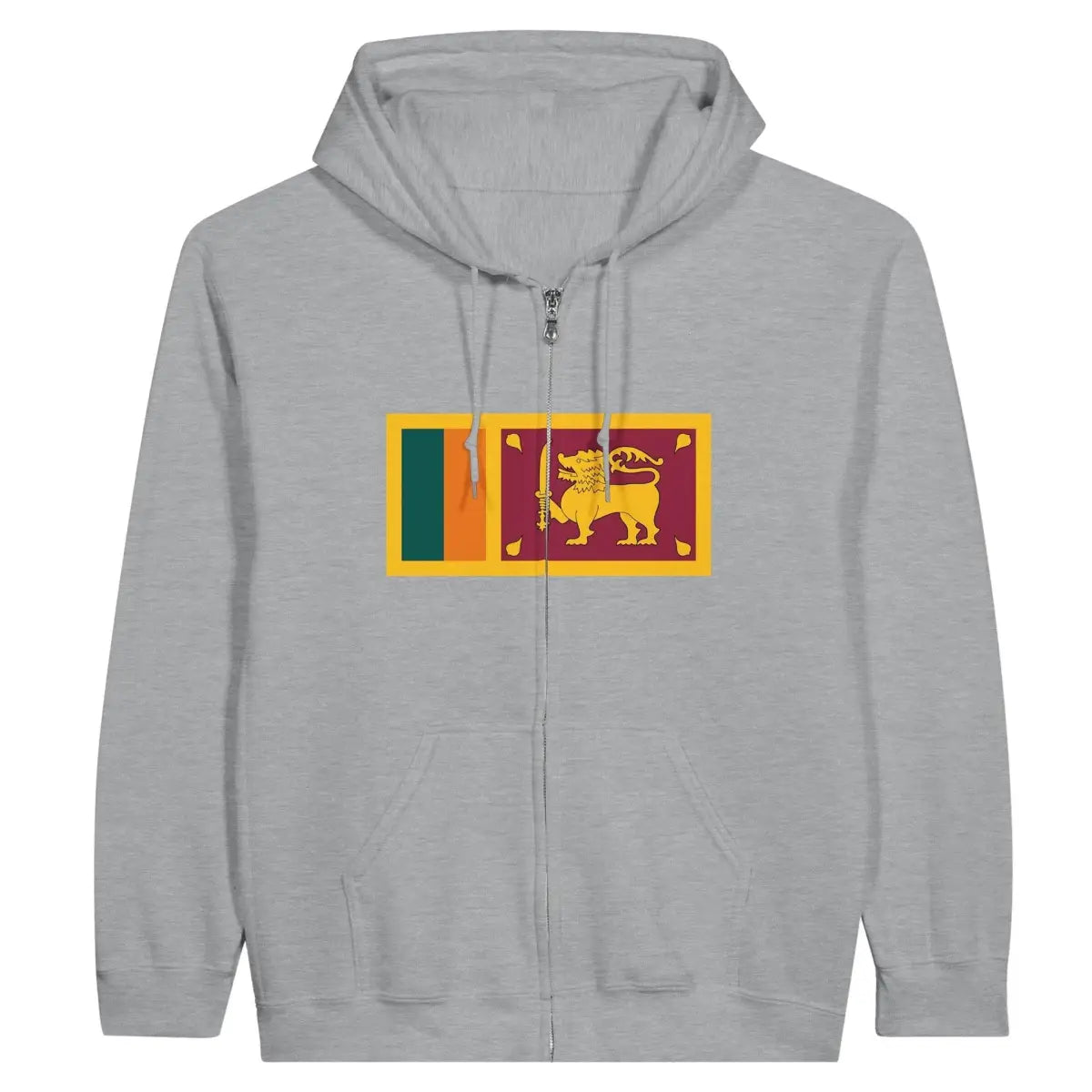 Sweat à capuche à fermeture éclair Drapeau du Sri Lanka - Pixelforma 