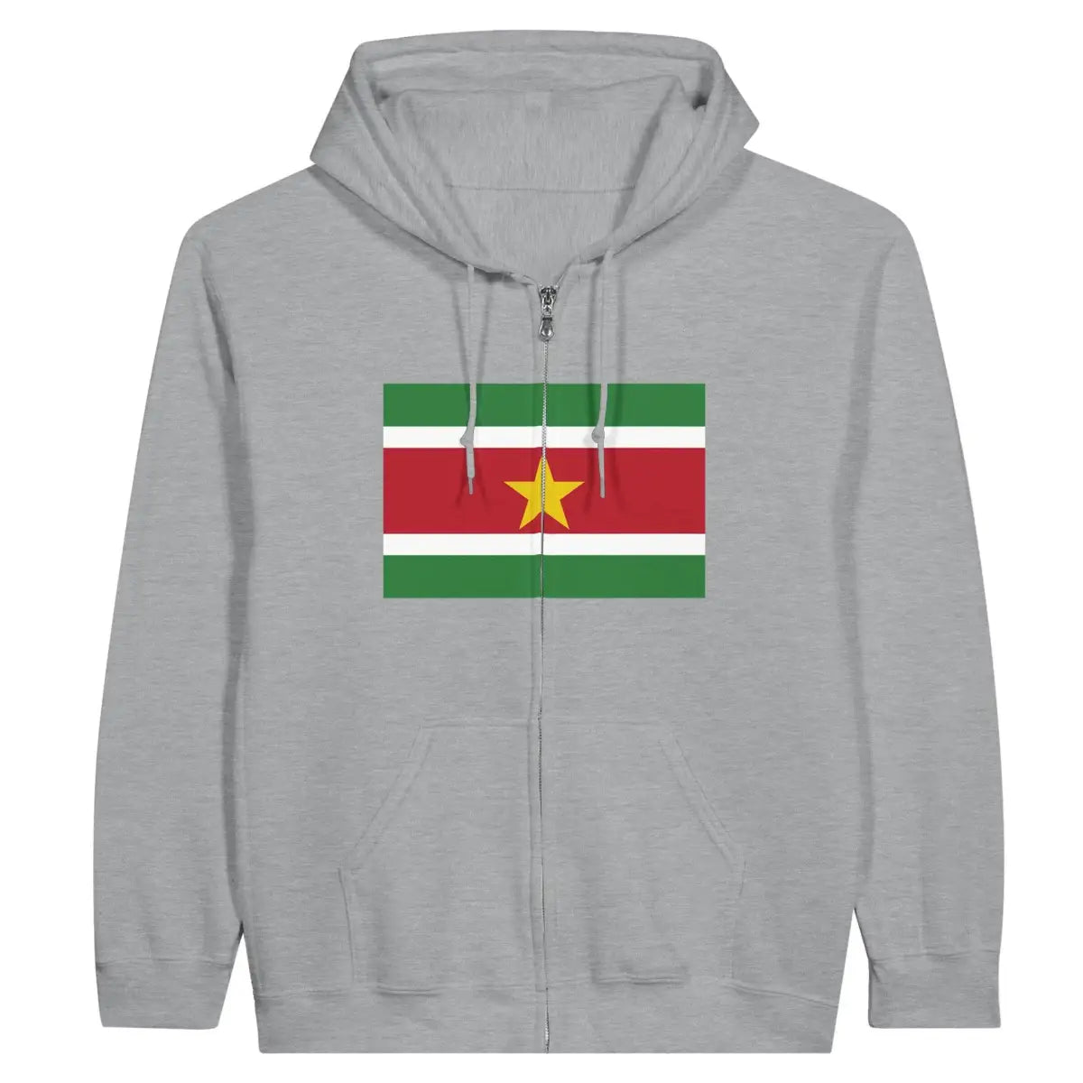 Sweat à capuche à fermeture éclair Drapeau du Suriname - Pixelforma 