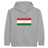 Sweat à capuche à fermeture éclair Drapeau du Tadjikistan - Pixelforma 