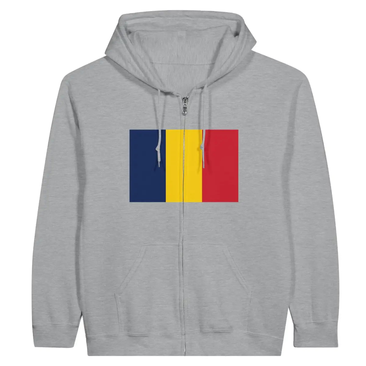 Sweat à capuche à fermeture éclair Drapeau du Tchad - Pixelforma 