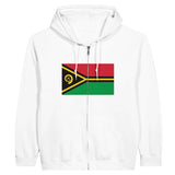 Sweat à capuche à fermeture éclair Drapeau du Vanuatu - Pixelforma 