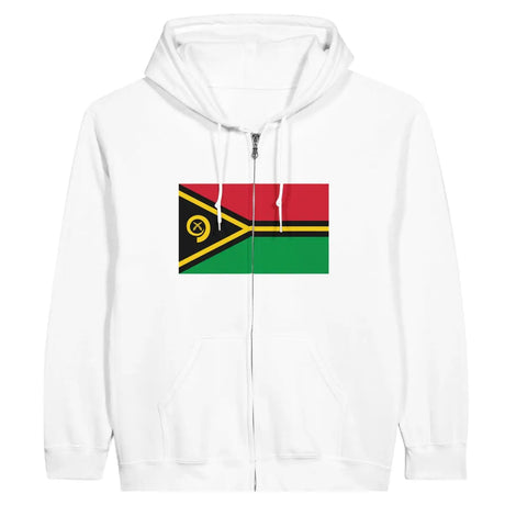 Sweat à capuche à fermeture éclair Drapeau du Vanuatu - Pixelforma 