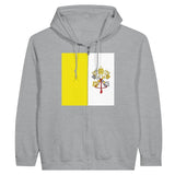 Sweat à capuche à fermeture éclair Drapeau du Vatican - Pixelforma 