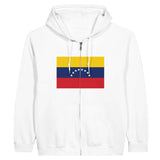 Sweat à capuche à fermeture éclair Drapeau du Venezuela - Pixelforma 