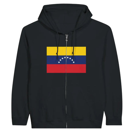 Sweat à capuche à fermeture éclair Drapeau du Venezuela - Pixelforma 