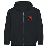 Sweat à capuche à fermeture éclair drapeau papouasie-nouvelle-guinée en broderie - pixelformaflag