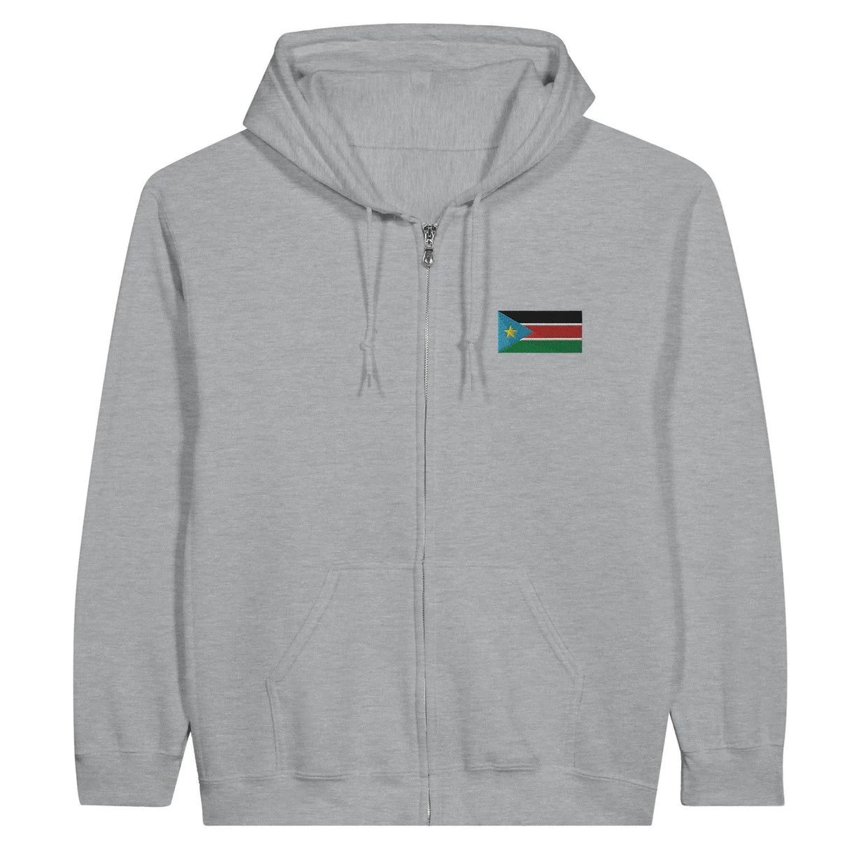 Sweat à capuche soudan du sud broderie couleur coton mélangé