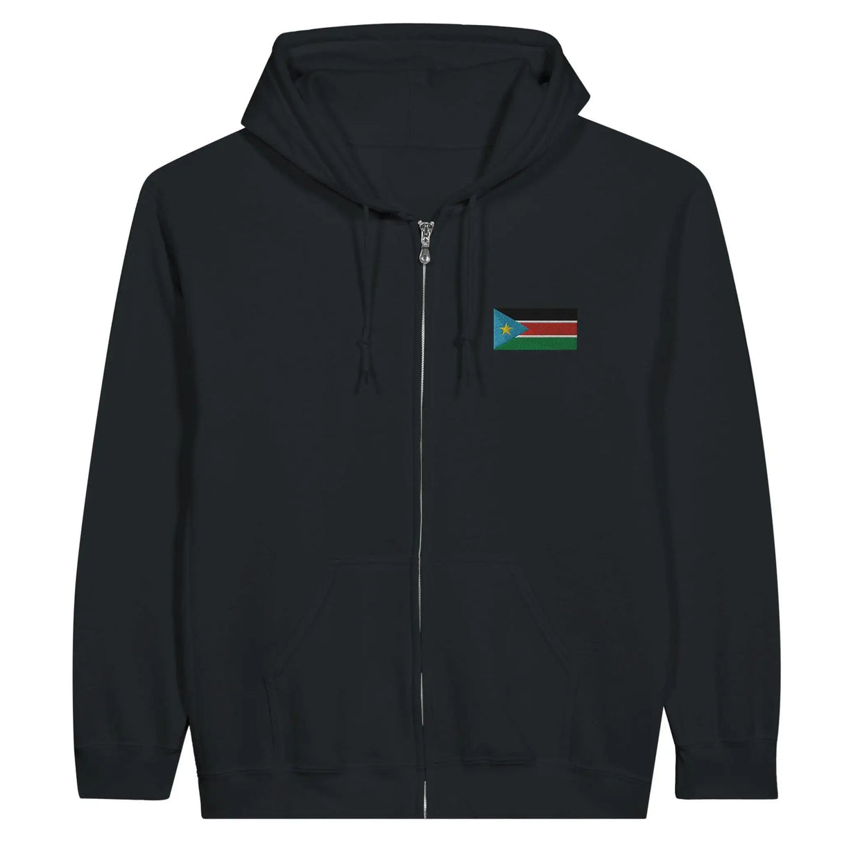 Sweat à capuche soudan du sud broderie couleur coton mélangé