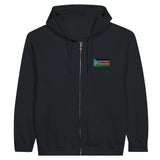 Sweat à capuche soudan du sud broderie couleur coton mélangé