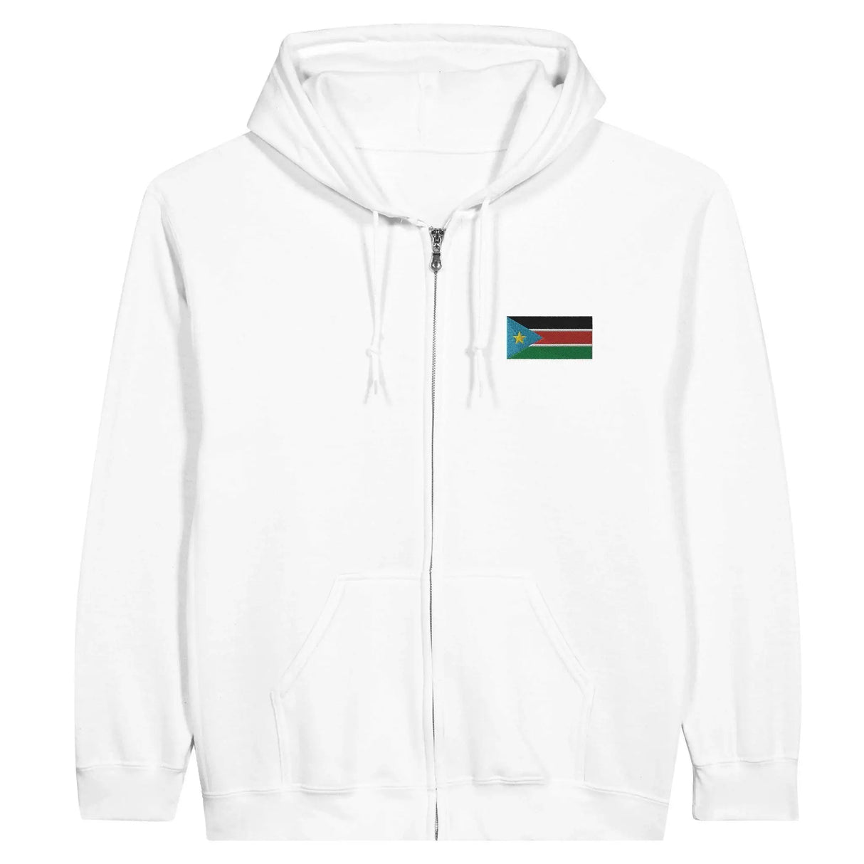 Sweat à capuche soudan du sud broderie couleur coton mélangé