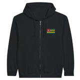 Sweat à capuche à fermeture éclair drapeau togo en broderie - pixelformaflag