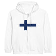 Sweat à capuche finlande fermeture éclair coton mélangé