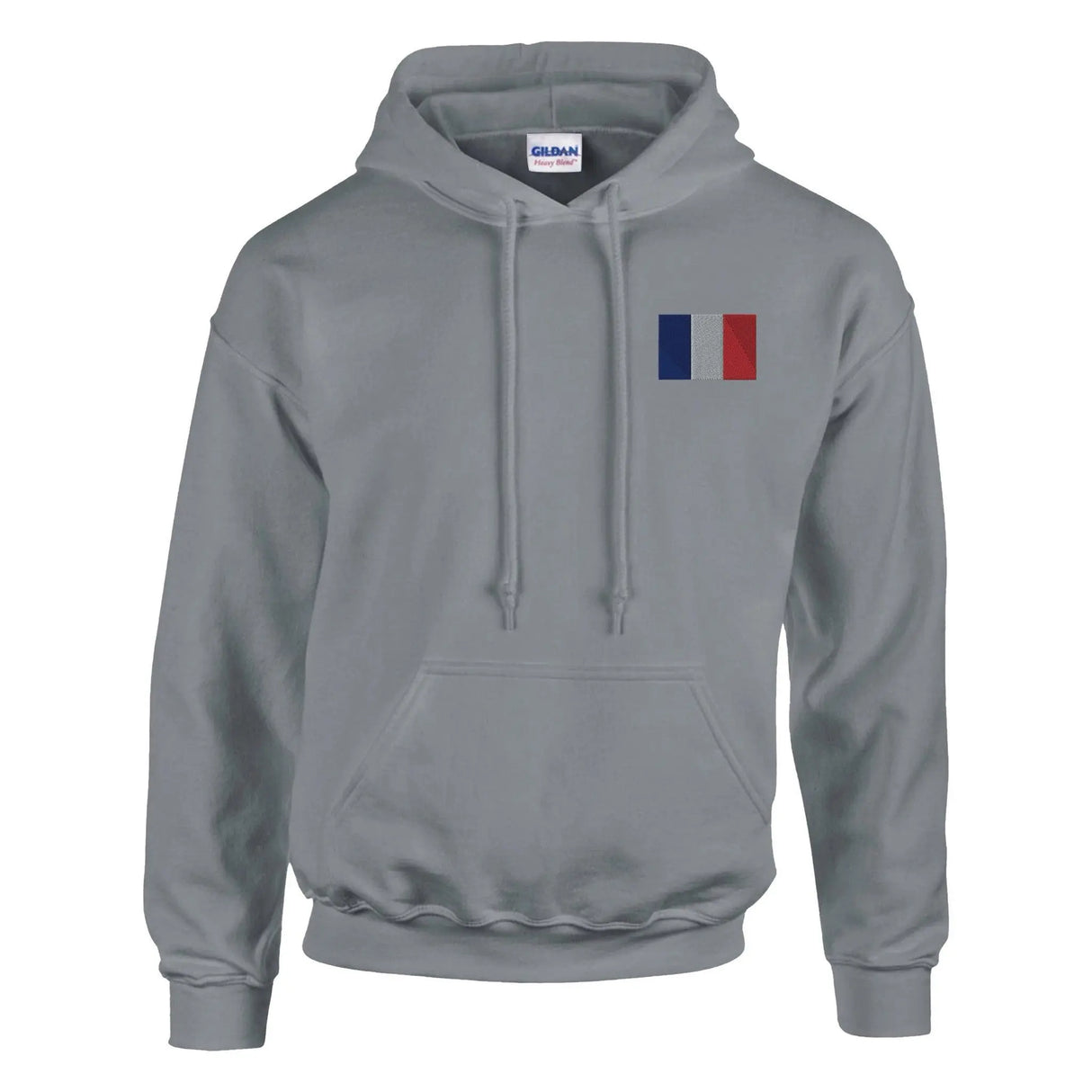 Sweat à capuche france brodé coton mélangé patriotique