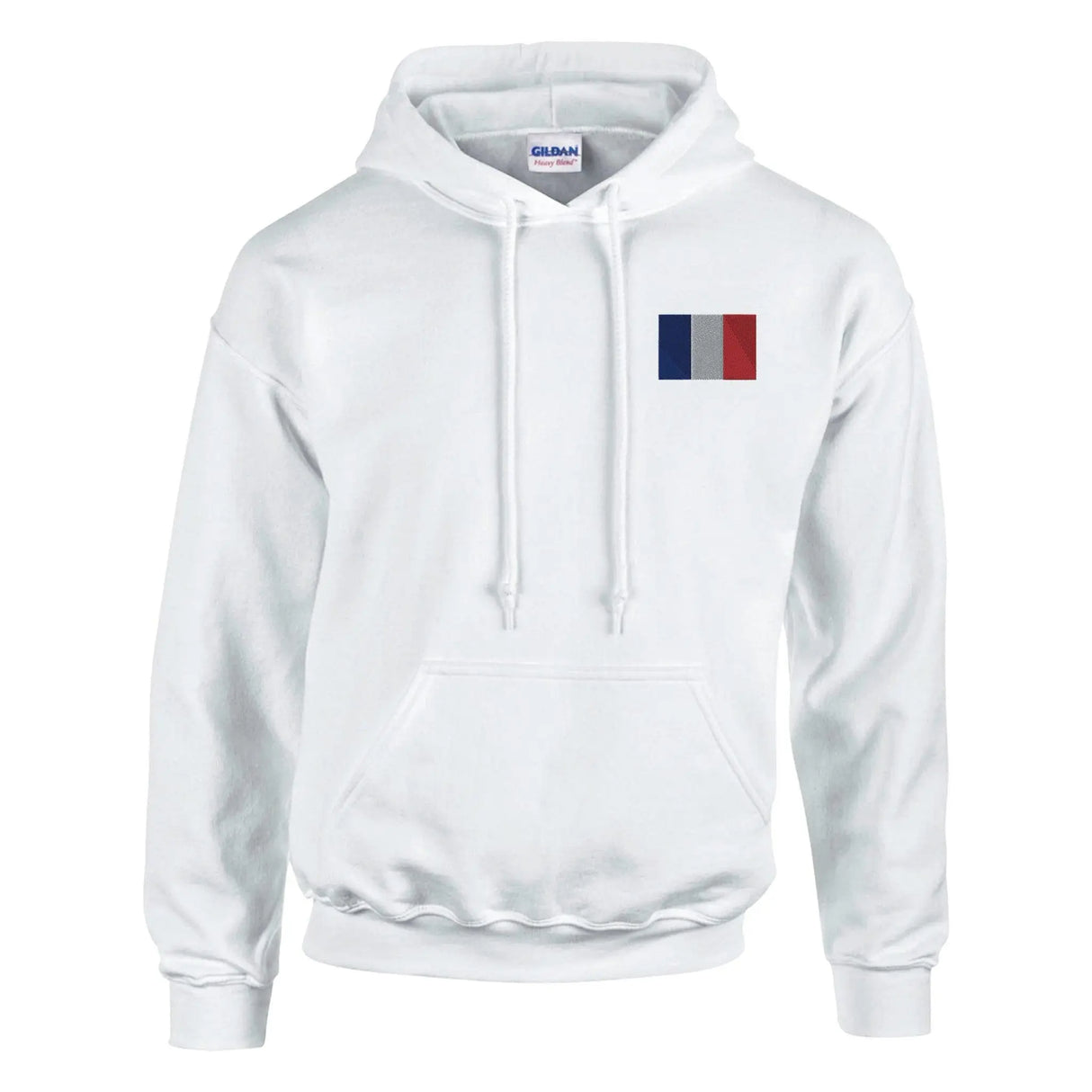 Sweat à capuche france brodé coton mélangé patriotique