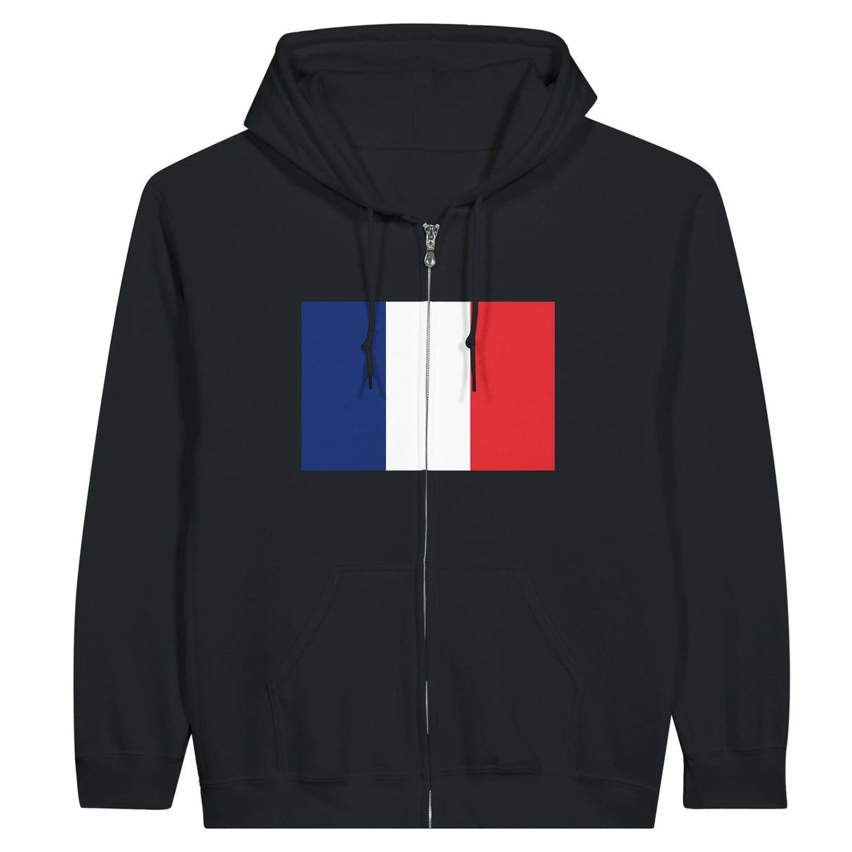Sweat à capuche france coton mélangé fermeture éclair