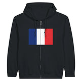 Sweat à capuche france coton mélangé fermeture éclair